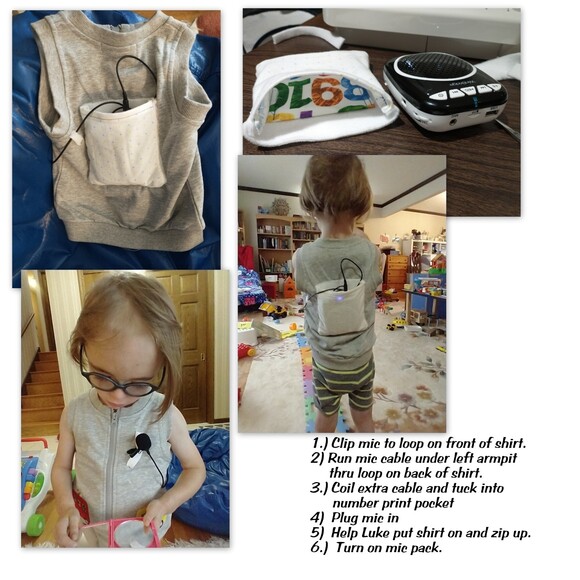 3T 90 cm Adaptive Clothing Microphone Vest - Picture 6 of 6